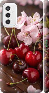 3D пластиковый матовый чехол Вишня в шоколаде для Samsung Galaxy M52 M526B - 6698m-2490 изображение 