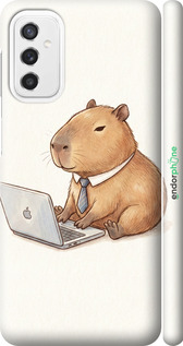 3D пластиковий матовий чехол Funny Capybara CEO Working для Samsung Galaxy M52 M526B - 6777m-2490 изображение 