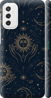 3D пластиковый матовый чехол Celestial Harmony: Sun & Moon Gold Mystic Pattern для Samsung Galaxy M52 M526B - 6778m-2490 изображение 
