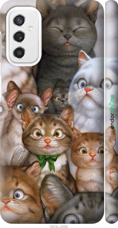 

3D пластиковий матовий чохол "Коти" для Samsung Galaxy M52 M526B