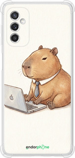 Силіконовий протиударний с посиленими кутами чехол Funny Capybara CEO Working для Samsung Galaxy M52 M526B - 6777sp-2490 изображение 