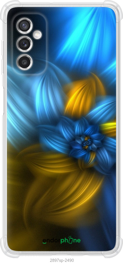 

Силіконовий протиударний с посиленими кутами чохол "Візерунок 46" для Samsung Galaxy M52 M526B, Синій