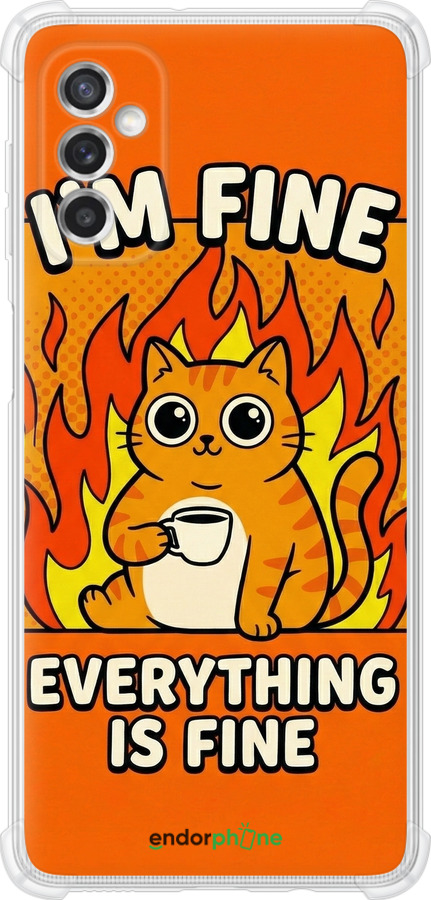 Силикон с усиленными углами чехол Funny Cat для Samsung Galaxy M52 M526B - 6786sp-2490 изображение 