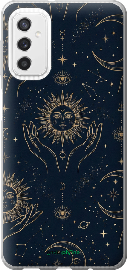 Силиконовый чехол Celestial Harmony: Sun & Moon Gold Mystic Pattern для Samsung Galaxy M52 M526B - 6778u-2490 изображение 