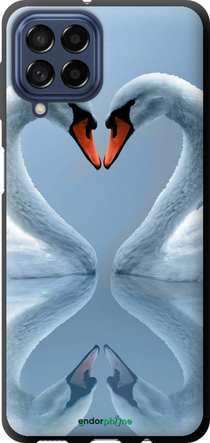 TPU чехол Лебеді для Samsung Galaxy M53 M536B - 6007b-2608 изображение 