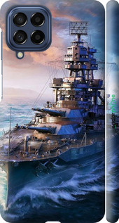 3D пластиковий матовий чехол Військовий корабель, world of tanks, wargaming для Samsung Galaxy M53 M536B - 6461m-2608 изображение 