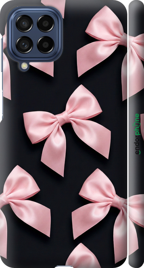 3D пластиковий матовий чехол Coquette Ribbons Dark Coquette для Samsung Galaxy M53 M536B - 6767m-2608 изображение 