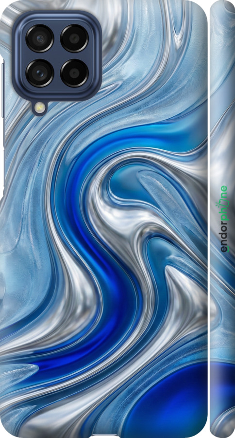 3D пластиковий матовий чехол Liquid Chrome для Samsung Galaxy M53 M536B - 6781m-2608 изображение 