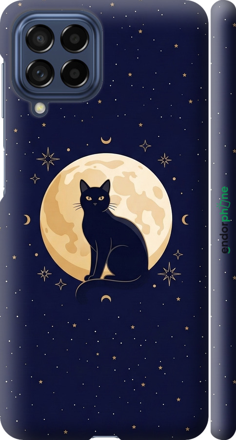 3D пластиковий матовий чехол Cute Cat Celestial/Witchy для Samsung Galaxy M53 M536B - 6787m-2608 изображение 