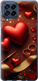 Силіконовий чехол Сердечки v3 для Samsung Galaxy M53 M536B - 5833u-2608 изображение 