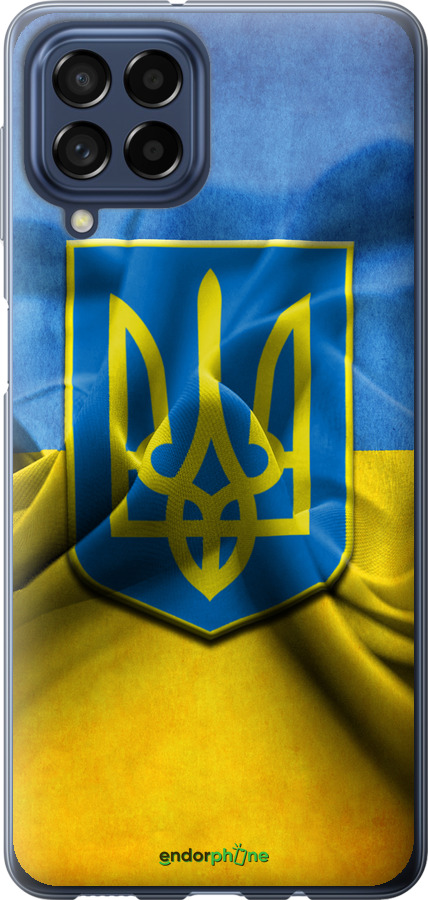 

Силіконовий чохол "Прапор та герб України" для Samsung Galaxy M53 M536B, Блакитний