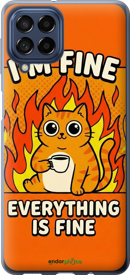 Силиконовый чехол Funny Cat для Samsung Galaxy M53 M536B - 6786u-2608 изображение 