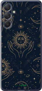 Силиконовый чехол 'Celestial Harmony: Sun & Moon Gold Mystic Pattern' для Samsung Galaxy M54 изображение 3