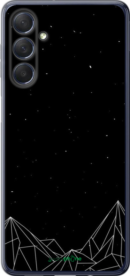 Силиконовый чехол Черно белые абстрактные горы для Samsung Galaxy M54 - 6437u-3039 изображение 