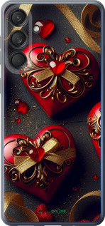 Силіконовий чехол Сердечки v4 для Samsung Galaxy M55 - 5834u-3688 изображение 