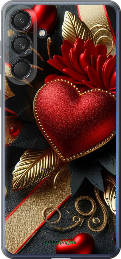 Силіконовий чехол Сердечки v2 для Samsung Galaxy M55 - 5832u-3688 изображение 