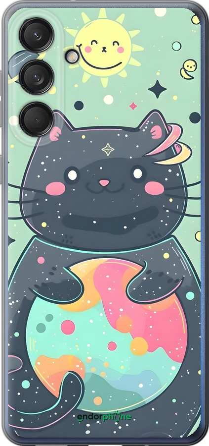 Силиконовый чехол Милый котик для Samsung Galaxy M55s - 6364u-3868 изображение 