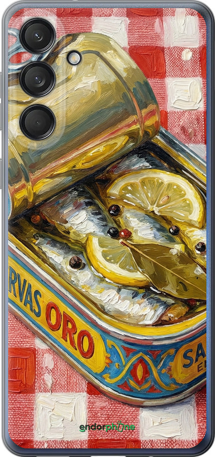 Силиконовый чехол Vintage Sardine Tin Phone для Samsung Galaxy M55 - 6772u-3688 изображение 