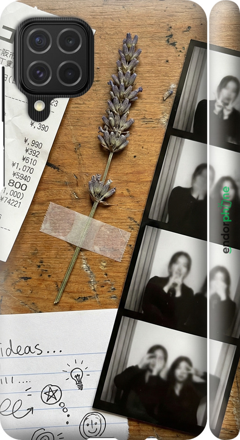 3D пластиковый матовый чехол Aesthetic Scrapbook Collage для Samsung Galaxy M62 - 6773m-2263 изображение 