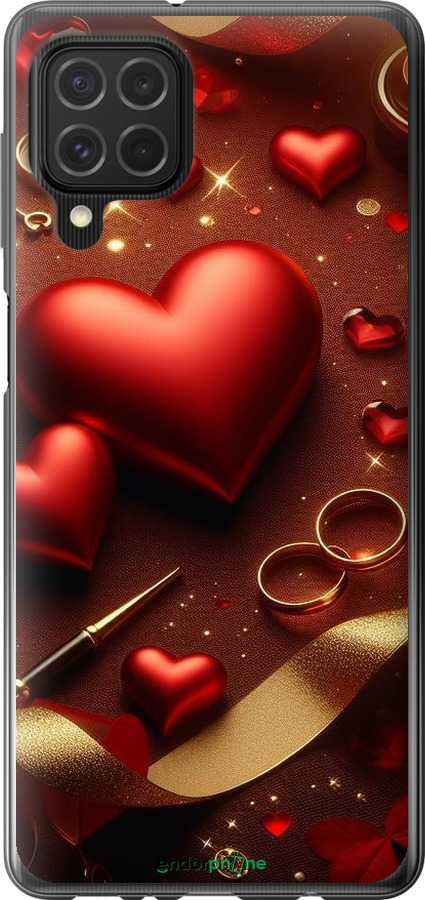 Силіконовий чехол Сердечки v3 для Samsung Galaxy M62 - 5833u-2263 изображение 