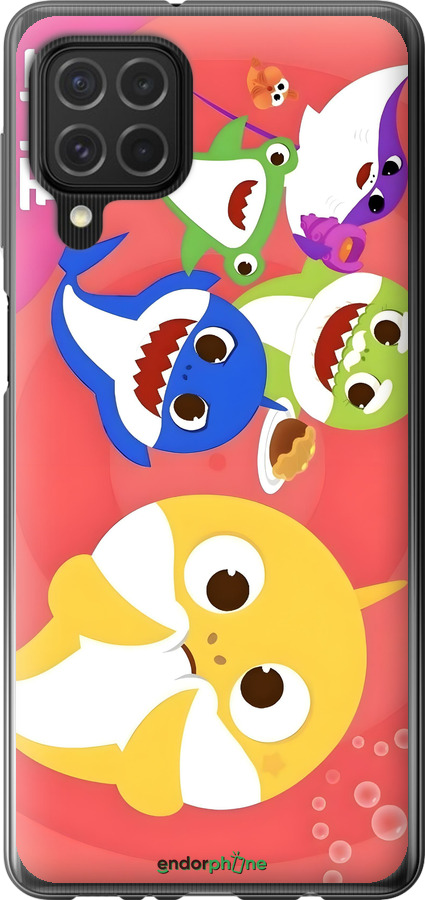 Силиконовый чехол Бейби Шаркс для Samsung Galaxy M62 - 6305u-2263 изображение 