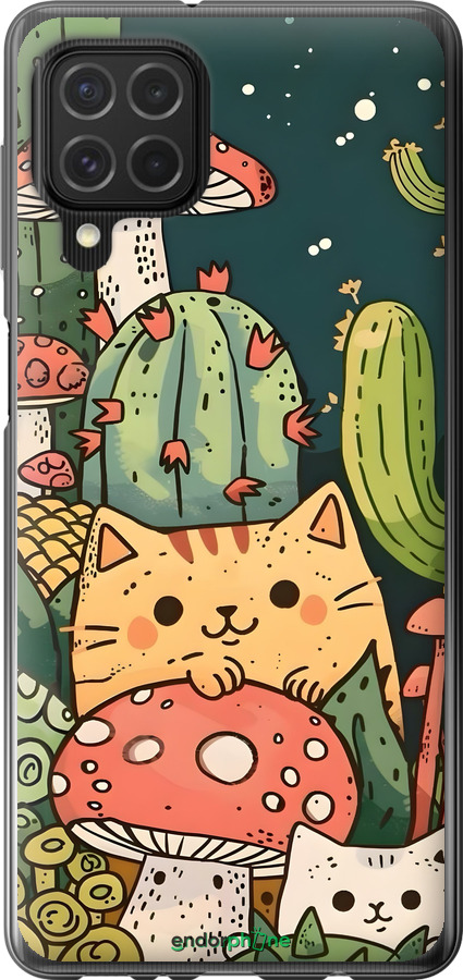 Силіконовий чехол Коти гриби для Samsung Galaxy M62 - 6321u-2263 изображение 