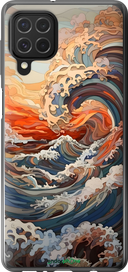 Силіконовий чехол Арт хвилі для Samsung Galaxy M62 - 6324u-2263 изображение 