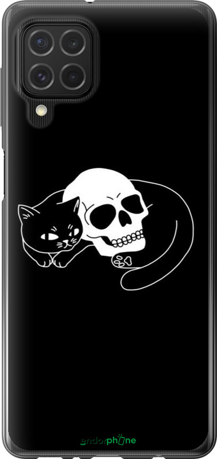 Силіконовий чехол Із зображенням кота та черепа для Samsung Galaxy M62 - 6491u-2263 изображение 