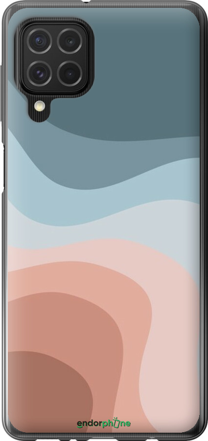 Силіконовий чехол З синіми та рожевими хвилями в стилі ретро для Samsung Galaxy M62 - 6532u-2263 изображение 