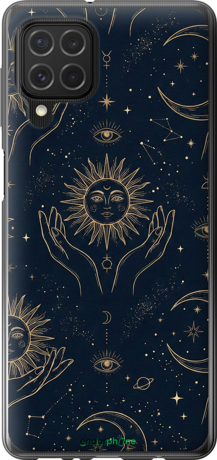 Силиконовый чехол Celestial Harmony: Sun & Moon Gold Mystic Pattern для Samsung Galaxy M62 - 6778u-2263 изображение 