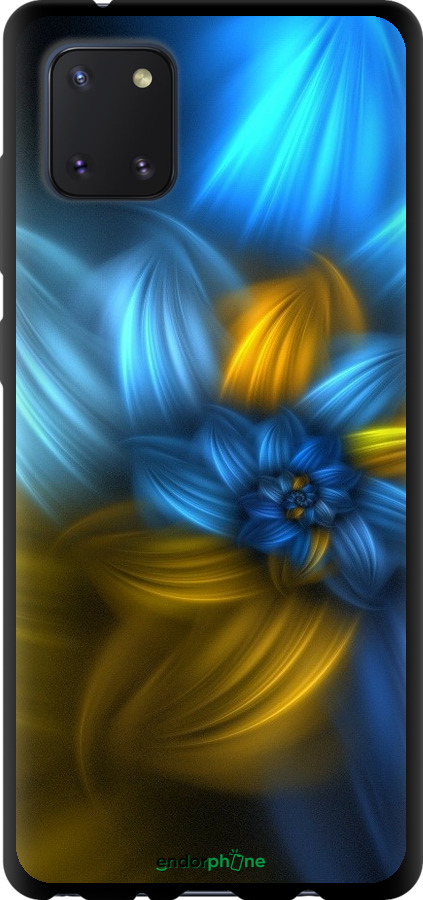

TPU чорний чохол "Візерунок 46" для Samsung Galaxy Note 10 Lite, Синій