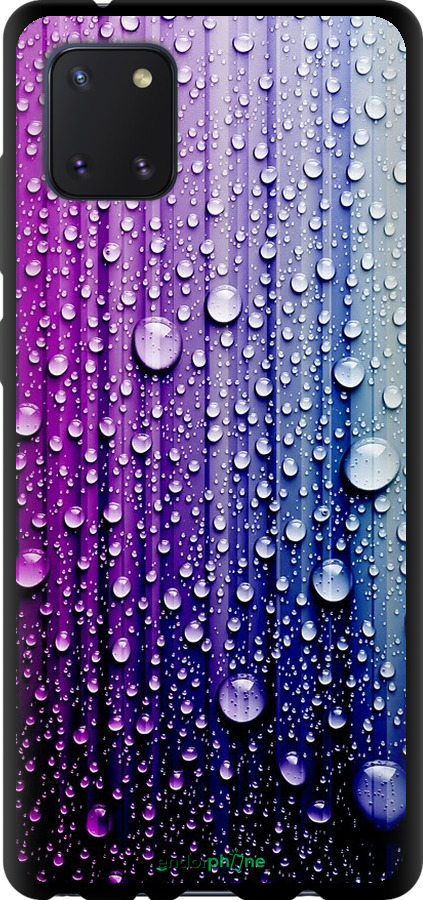 

TPU чорний чохол "Краплини води" для Samsung Galaxy Note 10 Lite, Синій