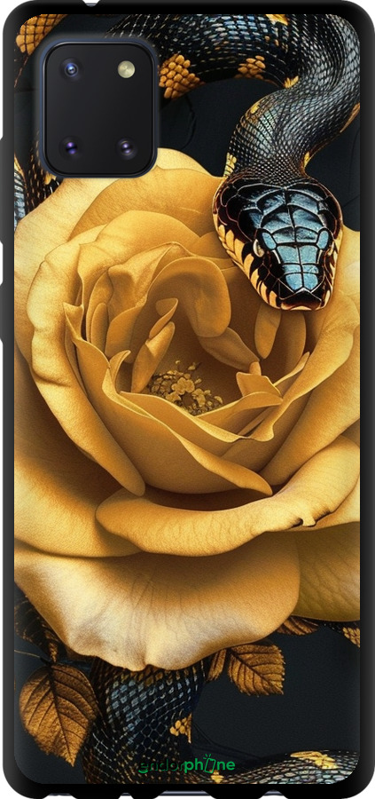 TPU чехол Black snake and golden rose для Samsung Galaxy Note 10 Lite - 6068b-1872 изображение 