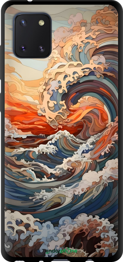 TPU чехол Арт хвилі для Samsung Galaxy Note 10 Lite - 6324b-1872 изображение 