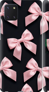 3D пластиковый матовый чехол Coquette Ribbons Dark Coquette для Samsung Galaxy Note 10 Lite - 6767m-1872 изображение 