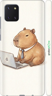 3D пластиковий матовий чехол Funny Capybara CEO Working для Samsung Galaxy Note 10 Lite - 6777m-1872 изображение 