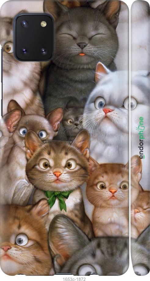 

3D пластиковий матовий чохол "Коти" для Samsung Galaxy Note 10 Lite