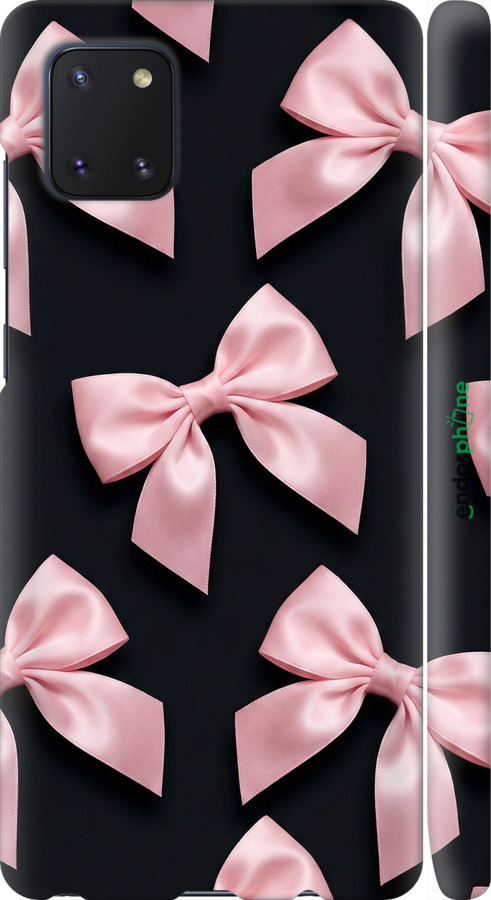 3D пластиковый матовый чехол Coquette Ribbons Dark Coquette для Samsung Galaxy Note 10 Lite - 6767m-1872 изображение 