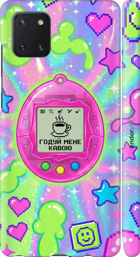 3D пластиковый матовый чехол Y2K Aesthetic Retro Pet: Годуй мене кавою для Samsung Galaxy Note 10 Lite - 6784m-1872 изображение 