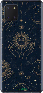 2D пластиковый чехол 'Celestial Harmony: Sun & Moon Gold Mystic Pattern' для Samsung Galaxy Note 10 Lite изображение 3