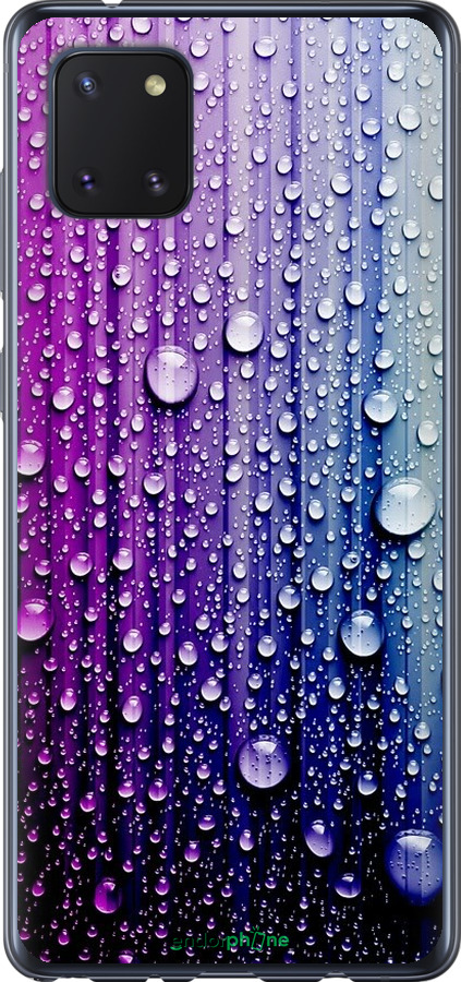

2D пластиковий чохол "Краплини води" для Samsung Galaxy Note 10 Lite, Синій