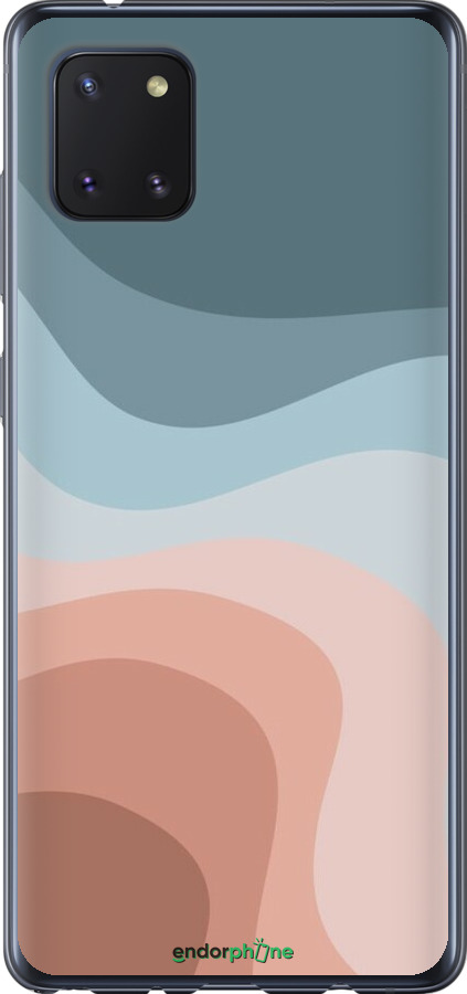 2D пластиковый чехол С синими и розовыми волнами в стиле ретро для Samsung Galaxy Note 10 Lite - 6532t-1872 изображение 