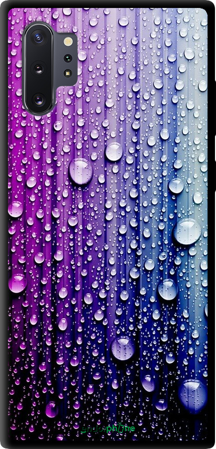 

TPU чорний чохол "Краплини води" для Samsung Galaxy Note 10 Plus, Синій