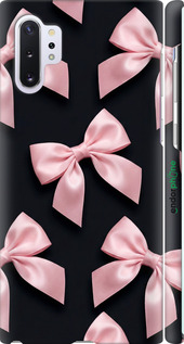 3D пластиковый матовый чехол Coquette Ribbons Dark Coquette для Samsung Galaxy Note 10 Plus - 6767m-1756 изображение 