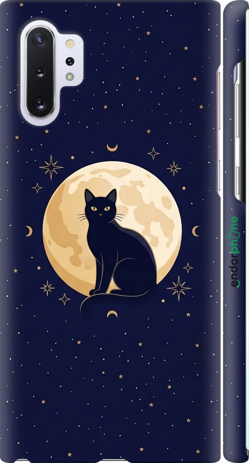 3D пластиковый матовый чехол Cute Cat Celestial/Witchy для Samsung Galaxy Note 10 Plus - 6787m-1756 изображение 