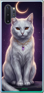 Силіконовий чехол Mystic White Cat Gothic Dark Purple Gold для Samsung Galaxy Note 10 Plus - 6805u-1756 изображение 