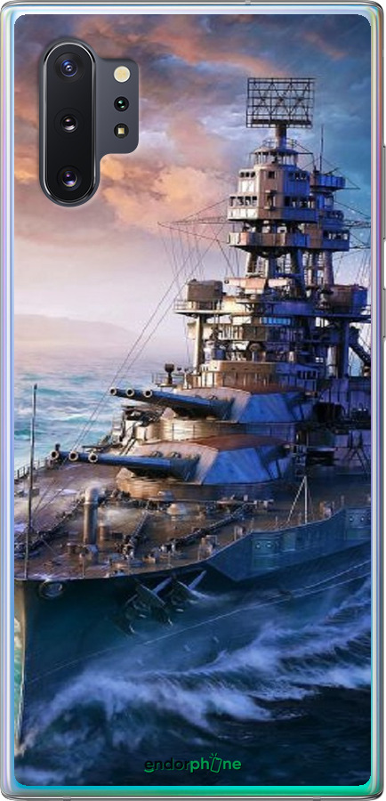 2D пластиковий чехол Військовий корабель, world of tanks, wargaming для Samsung Galaxy Note 10 Plus - 6461t-1756 изображение 