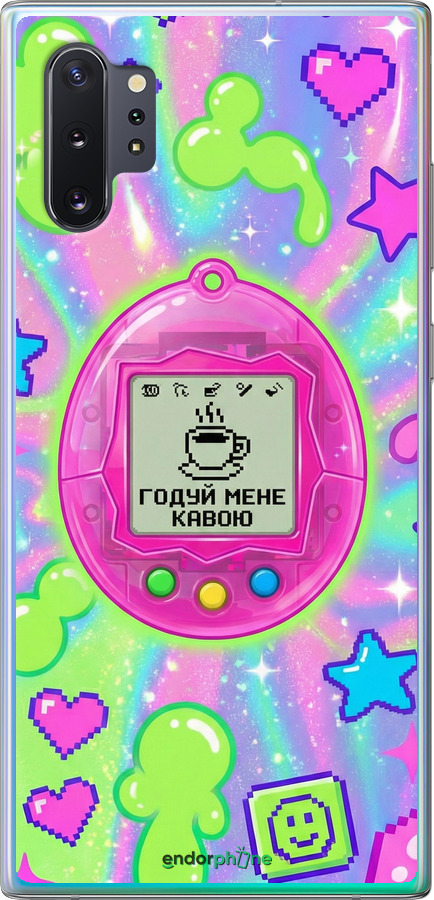 Силиконовый чехол Y2K Aesthetic Retro Pet: Годуй мене кавою для Samsung Galaxy Note 10 Plus - 6784u-1756 изображение 