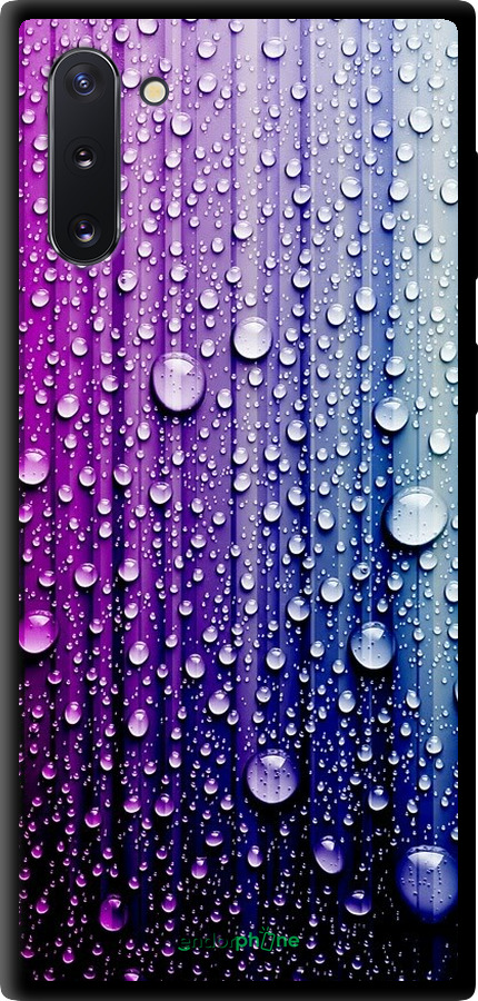 

TPU чорний чохол "Краплини води" для Samsung Galaxy Note 10, Синій