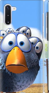 3D пластиковый матовый чехол Angry Birds для Samsung Galaxy Note 10 - 6008m-1718 изображение 